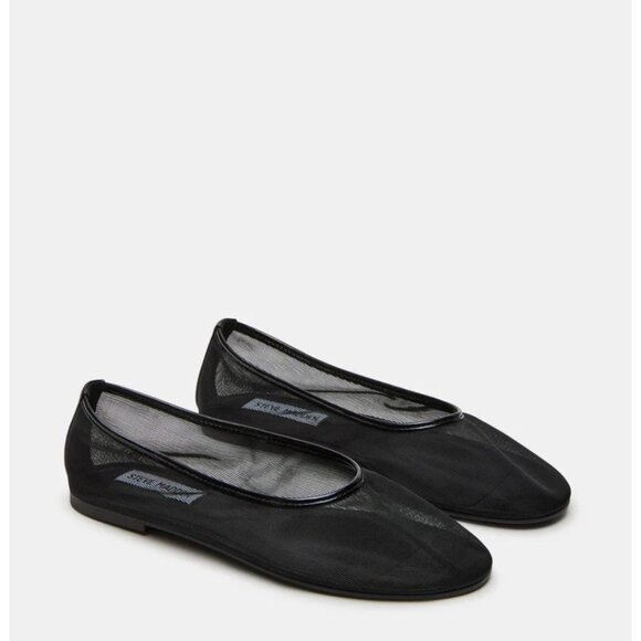 Steve Madden Mesh Ballet Flats in Meadow Black Size 6 - Picture 1 of 6